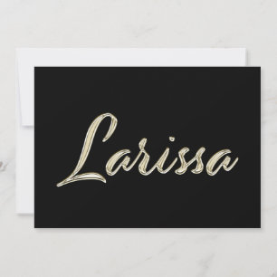 Larissa white gold Handwriting Karte Card