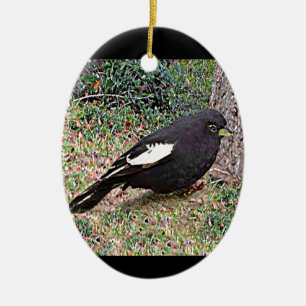Lark Bunting (Colorado) Ceramic Tree Decoration