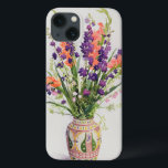 Larkspur and Gladioli in a Moroccan Vase iPhone 13 Case<br><div class="desc">Larkspur and Gladioli in a Moroccan Vase (w/c) Ryland Christopher / Private Collection / Bridgeman Images</div>