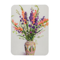 Larkspur and Gladioli in a Moroccan Vase
