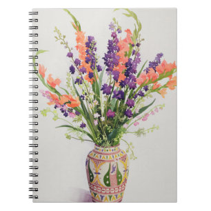 Larkspur and Gladioli in a Moroccan Vase Notebook