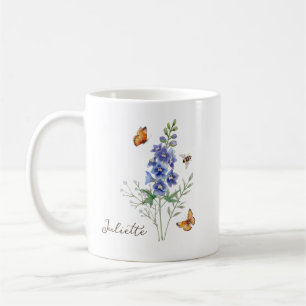 Larkspur Birth Month Flower Coffee Mug