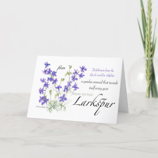 Larkspur Blank Card