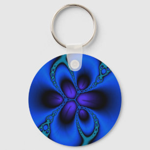 Larkspur Fractal Key Ring