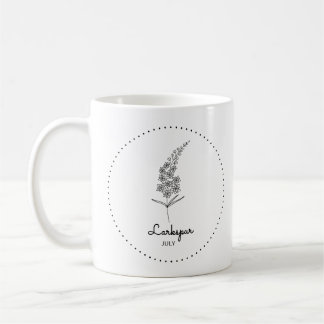 Larkspur July Month Flower  Coffee Mug