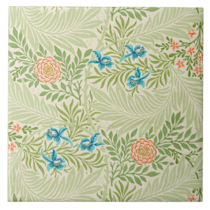 Larkspur Pattern (by William Morris) Tile