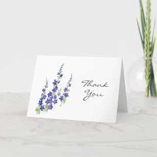 Larkspur Thank You Card