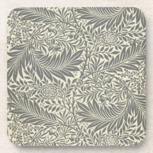 Larkspur, wallpaper design, 1872 coaster