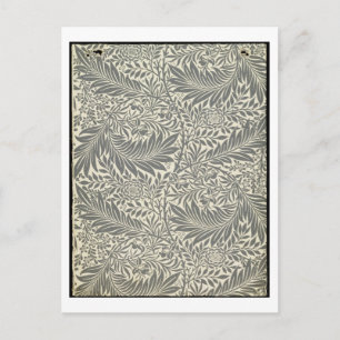 Larkspur, wallpaper design, 1872 postcard
