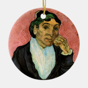L'Arlesienne (Madame Ginoux) by Vincent van Gogh Ceramic Tree Decoration