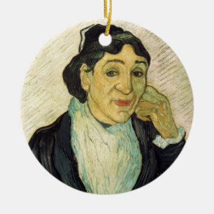 L'Arlesienne (Madame Ginoux) by Vincent van Gogh Ceramic Tree Decoration