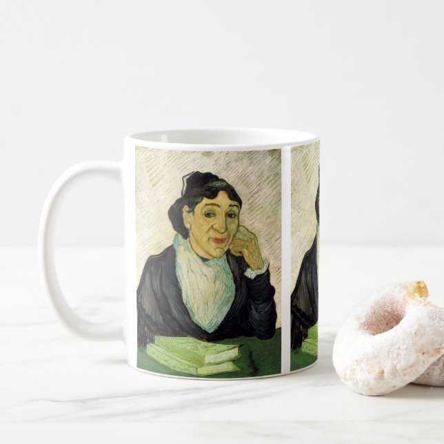 L'Arlesienne (Madame Ginoux) by Vincent van Gogh Coffee Mug (With Donut)