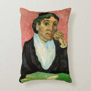L'Arlesienne (Madame Ginoux) by Vincent van Gogh Decorative Cushion