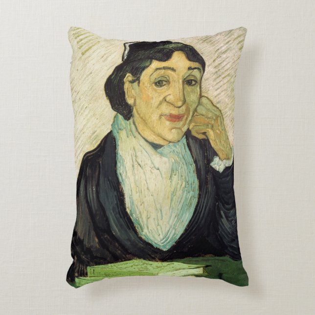 L'Arlesienne (Madame Ginoux) by Vincent van Gogh Decorative Cushion (Front(Vertical))