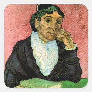 L'Arlesienne (Madame Ginoux) by Vincent van Gogh Square Sticker