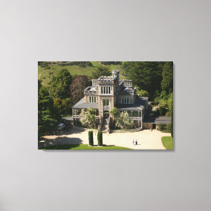 Larnach Castle, Dunedin, New Zealand - aerial Canvas Print