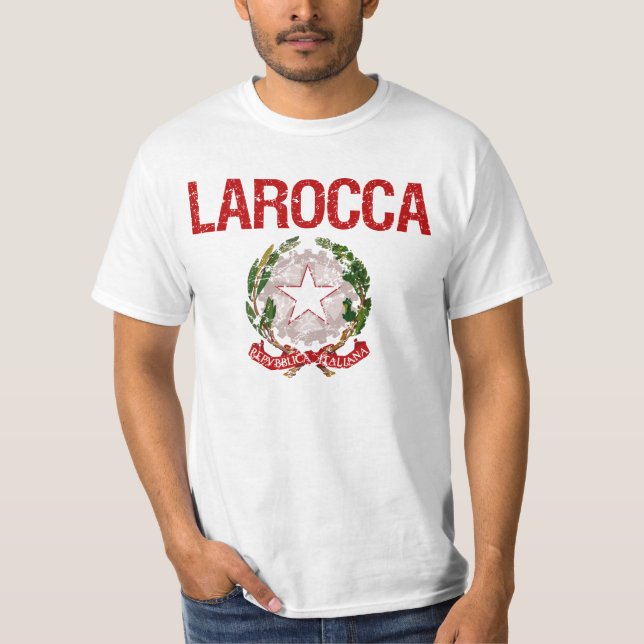 Larocca Italian Surname T-Shirt (Front)