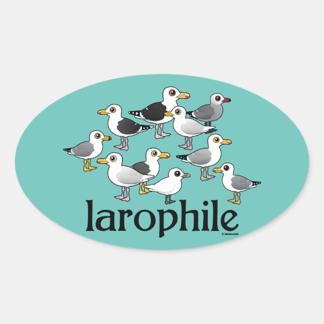 Larophile Oval Sticker (Front)