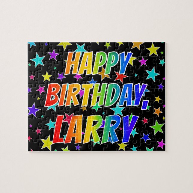 "LARRY" First Name, Fun "HAPPY BIRTHDAY" Jigsaw Puzzle (Horizontal)