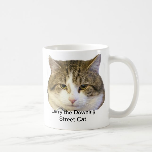 Larry the Downing Street Cat Face - Catching rats Coffee Mug (Right)
