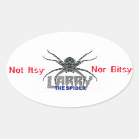 Larry the Spider Oval Sticker