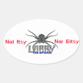 Larry the Spider Oval Sticker