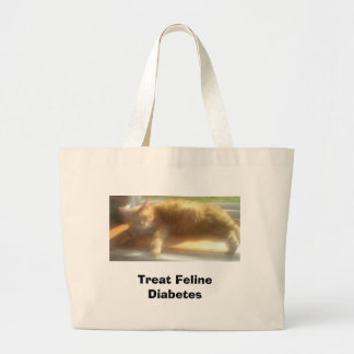 LarrySunning, Treat Feline Diabetes Large Tote Bag