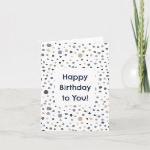 Lars Confetti Watercolor Dots Birthday Card