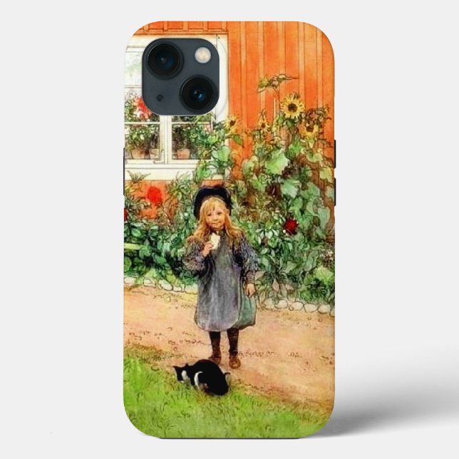Larsson - Brita with a Cat and a Sandwich, Case-Mate iPhone Case (Back)