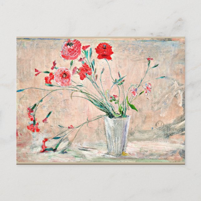 Larsson - Carnations and Poppies Postcard (Front)
