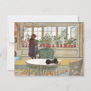 Larsson: Flowers on the Windowsill Card
