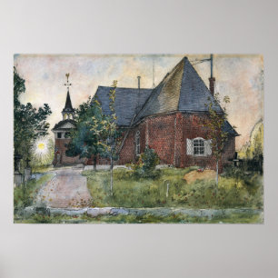 Larsson - Old Sundborn Church (From A Home) Poster