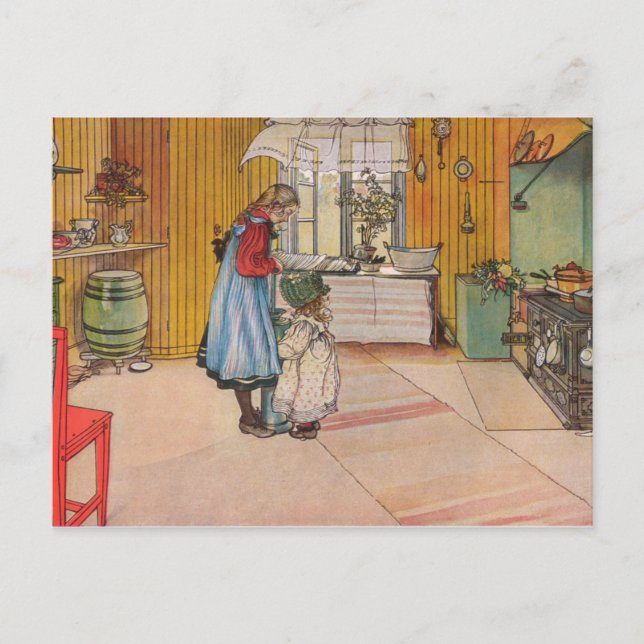 Larsson: The Kitchen, Art Postcard (Front)