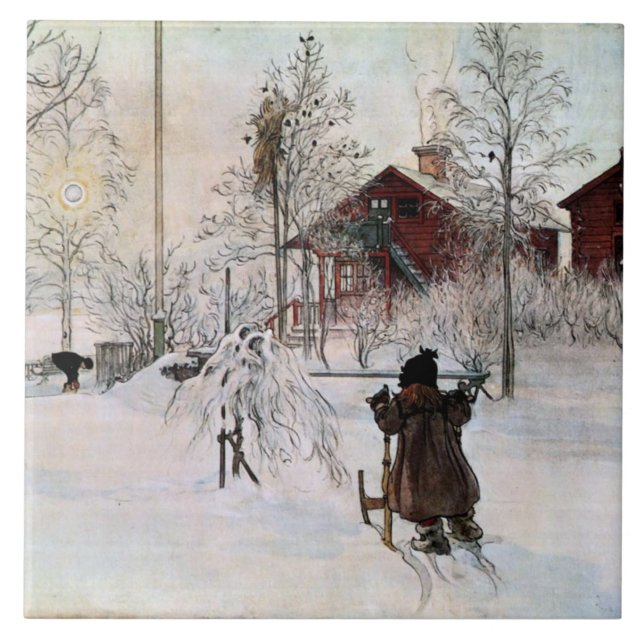 Larsson: The Yard and Wash-House artwork Tile (Front)