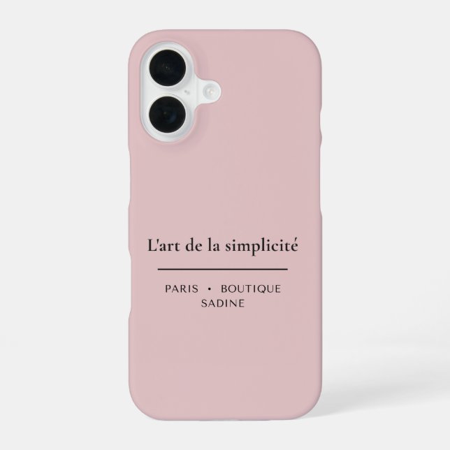 L'art de la Simplicité Blush Pink iPhone Case (Back)