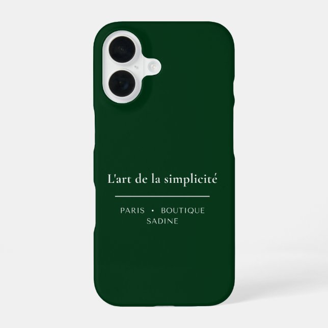 L'art de la Simplicité Deep Forest Gre iPhone Case (Back)