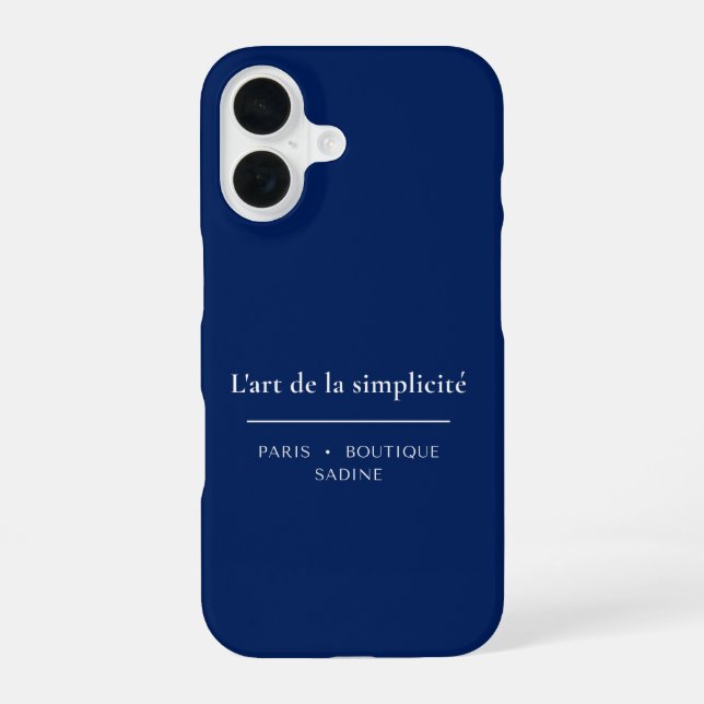 L'art de la Simplicité iPhone Case | Minimalist (Back)