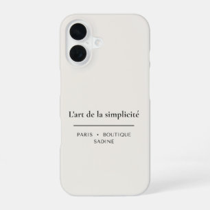 L'art de la Simplicité Ivory iPhone Case