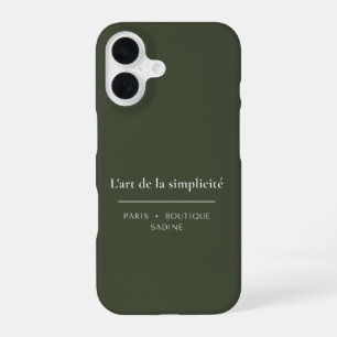 L'art de la Simplicité Olive Green iPhone Case