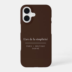L'art de la Simplicité Rich Espresso iPhone Case