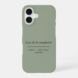 L'art de la Simplicité Sage Green iPhone Case