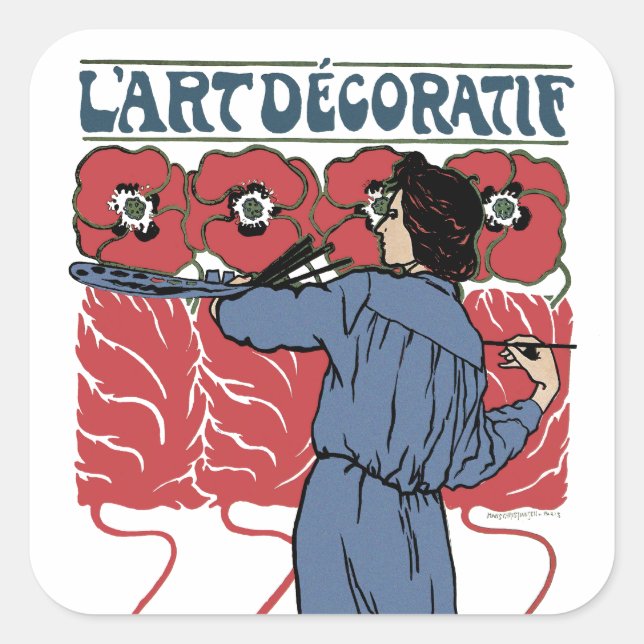 L'Art Decoratif Square Sticker (Front)