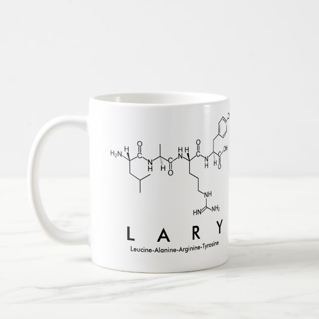 Lary peptide name mug (Left)