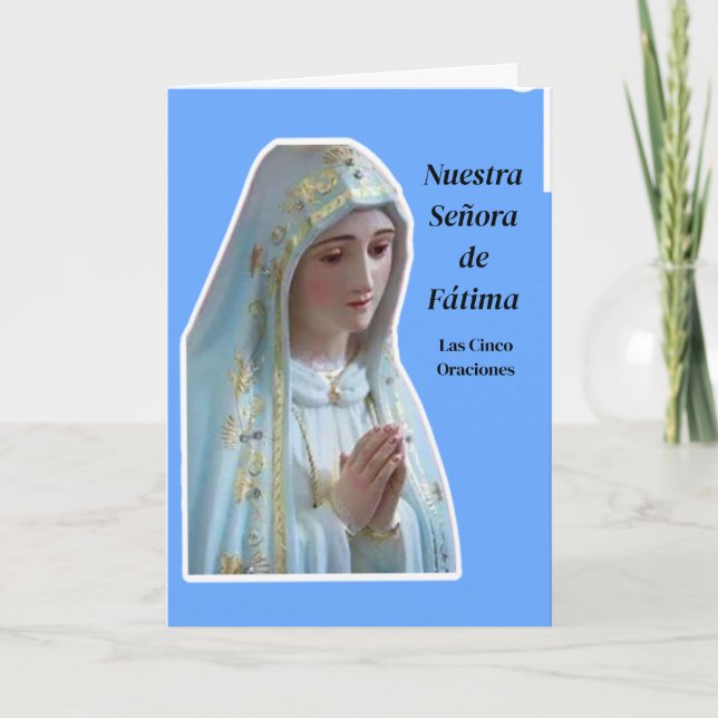 Las 5 oraciones reveladas por la Virgen de Fátima Card (Front)