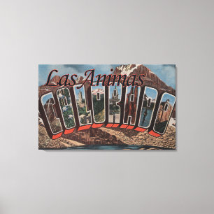 Las Animas, Colorado - Large Letter Scenes Canvas Print