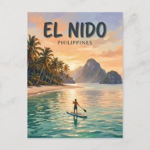 Las Cabanas Beach, El Nido Philippines Postcard