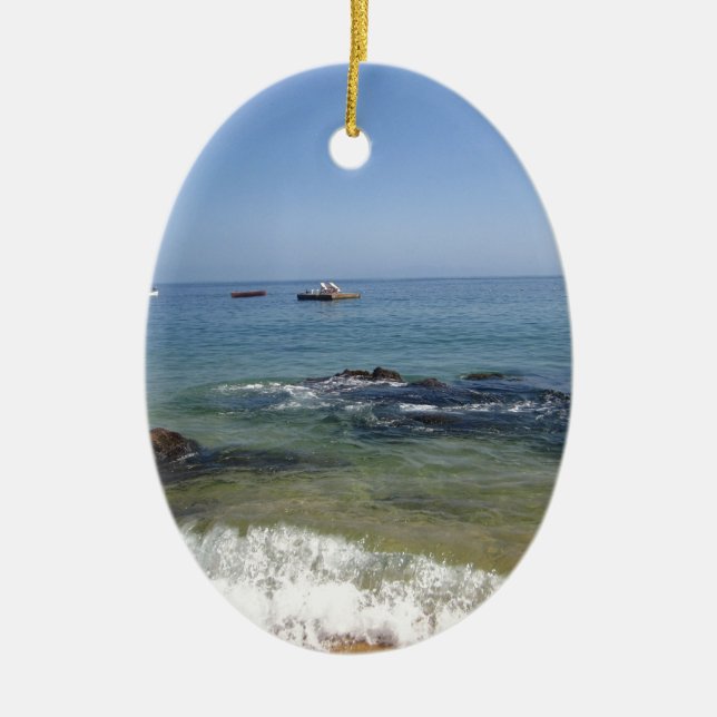 Las Caletas beach at Puerto Vallarta, Mexico Ceramic Tree Decoration (Front)