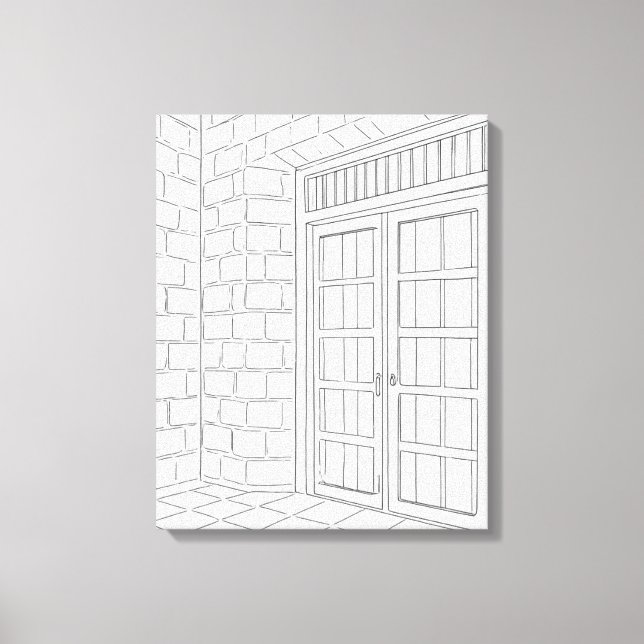 Las Casas Bataan Philippines Colouring Canvas Print (Front)