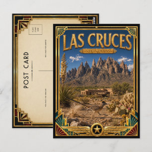 Las Cruces New Mexico Vintage Art Deco Golden Age Postcard