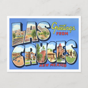 Las Cruces, New Mexico Vintage Big Letters Postcard